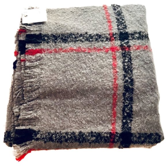 🔥🔥🆕OPEN FRONT SWEATER KNIT GRAY PLAID KIMONO CARDIGAN - Picture 4 of 4